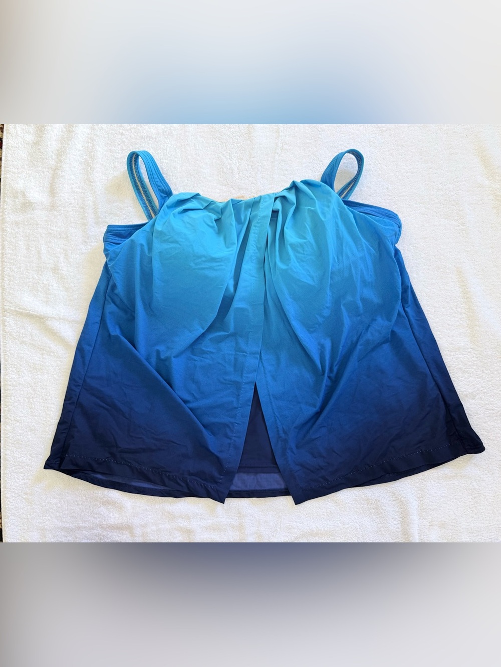 18W women’s Lands' End blue ombré Swim Tankini